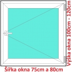 Plastová okna O SOFT šířka 75 a 80cm x výška 100-120cm 